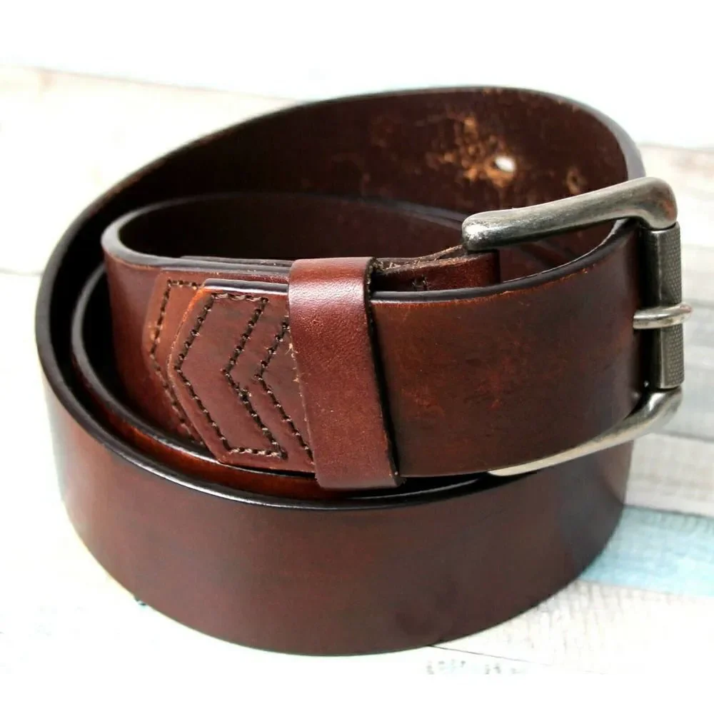 SADDLE BROWN GENUINE LEATHER 1 1/2